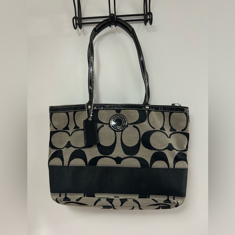Coach Black Signature Classic Mini tote